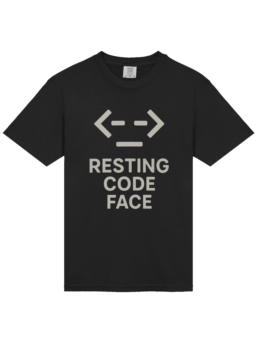 Resting Code Face Typographic T-Shirt product image (3)