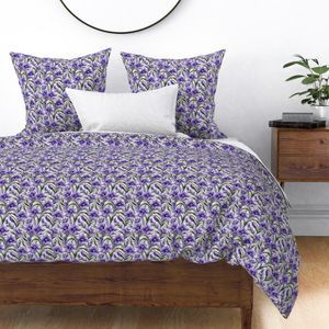 Seamless Pattern - Purple Floral Pattern on White Background product image (2)