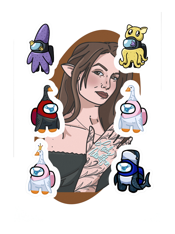 Among Us Bean Bodies VOL 1 Sticker Sheet product image (1)