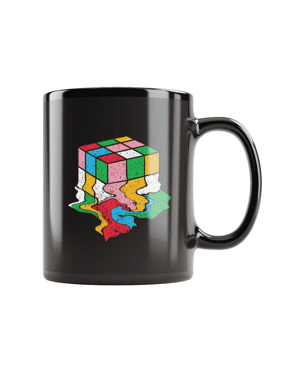 Melting Cube Black Mug - Double Sided Print product image (1)