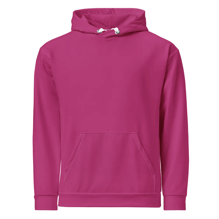 Plain Medium Plum Pink Light Summer Unisex Recycled Polyester Heavyweight Premium Hoodie by Treasure Pie product image (1)
