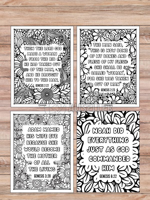 Printable Christian Colouring Book For Women - Colour Our Origins: GENESIS product image (8)