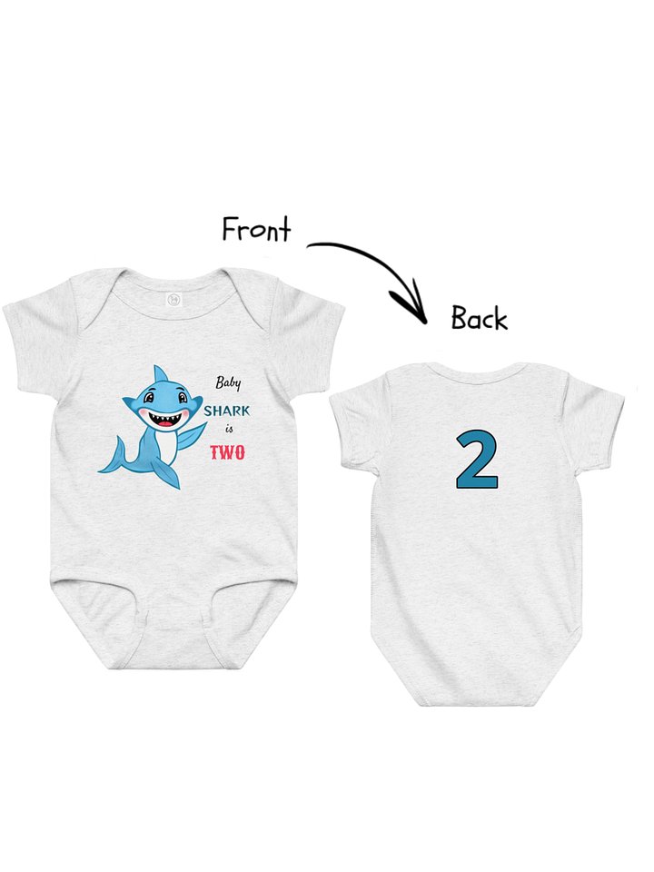 Smiling Shark Baby Jersey Bodysuit product image (1)