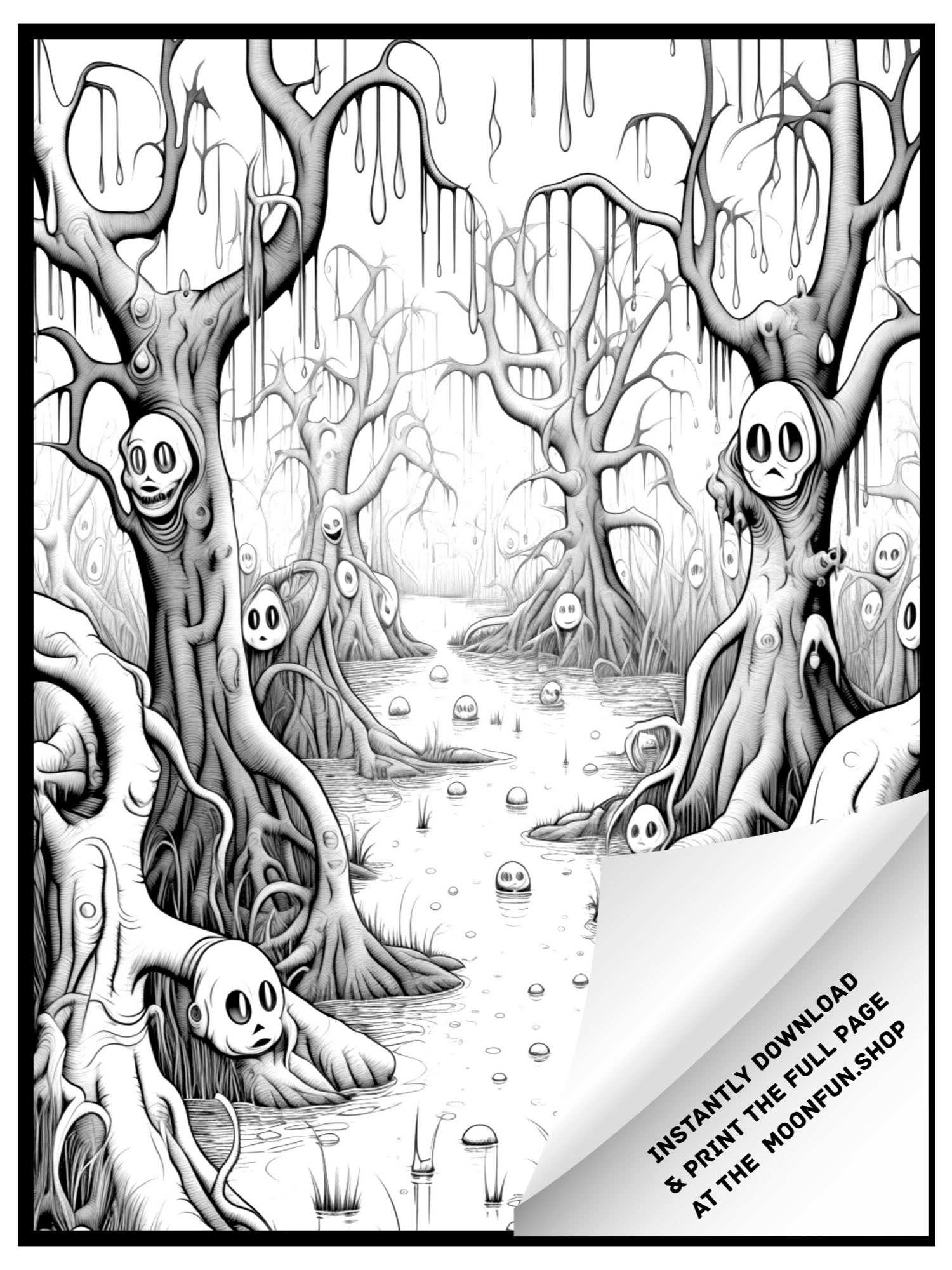 🧙 70 Witches & Haunted Places Halloween Coloring Pages for Teens & Adults product image (9)