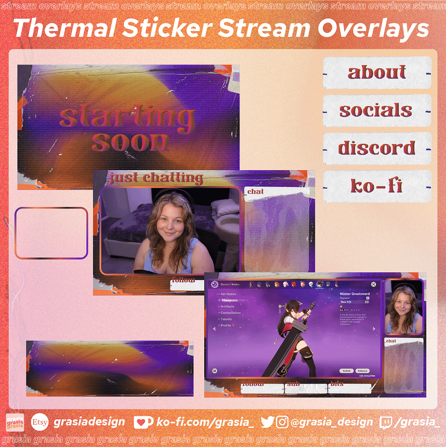 Thermal Sticker Stream Overlay Set product image (1)