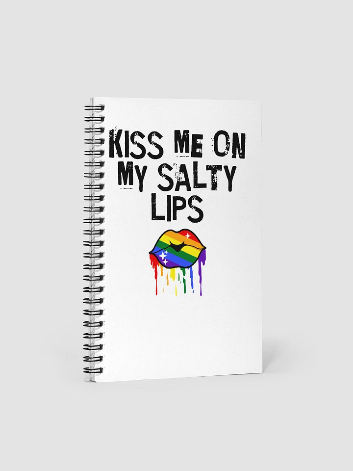 LGBTQ+ Notebook Kiss Me On My Salty Lips Rainbow (white) product image (1)