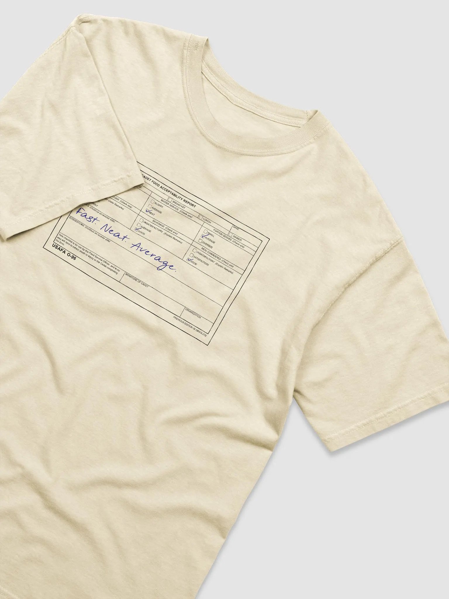 Fast. Neat. Average. T-shirt product image (3)