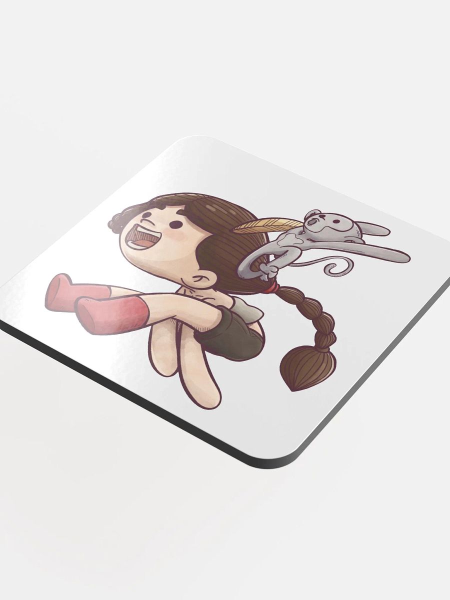 She & Her Pet | Glossed Cork Coaster product image (4)