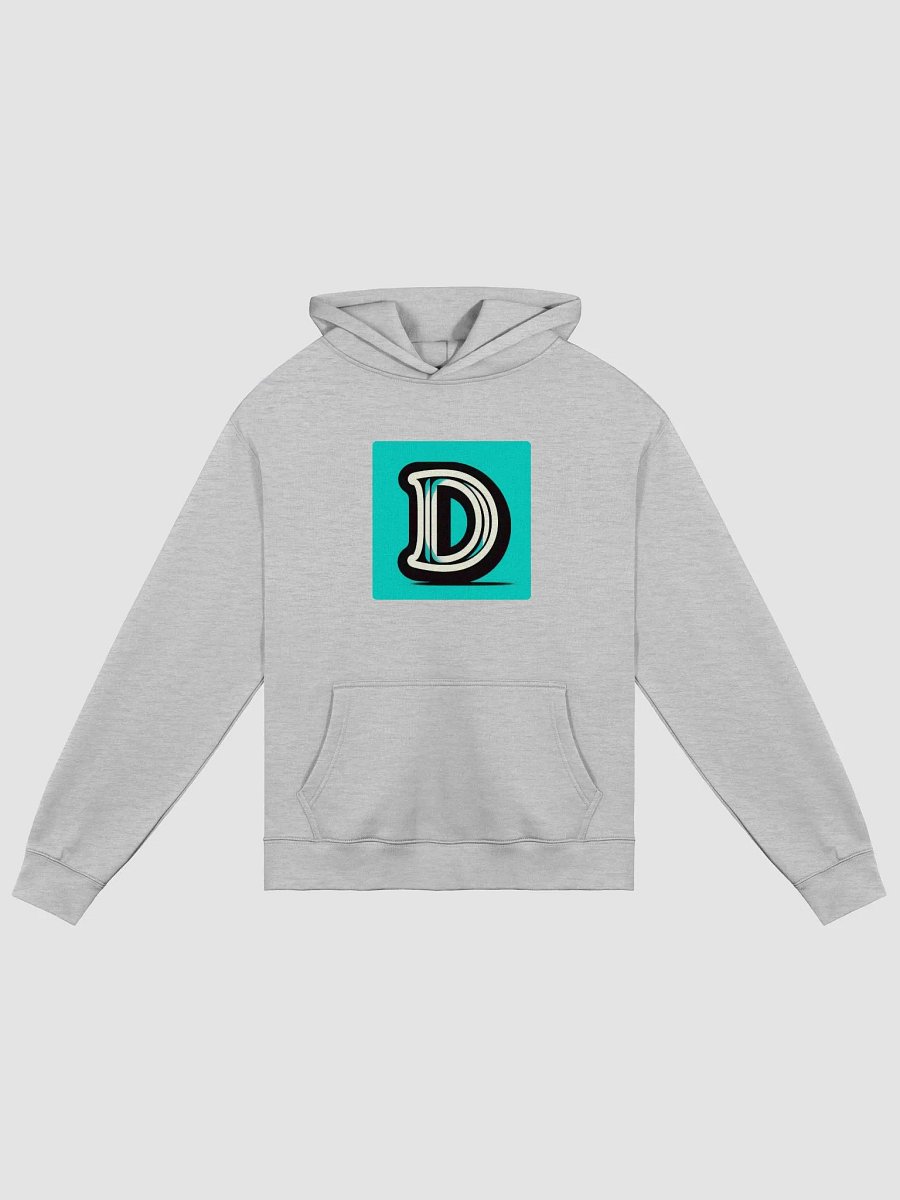 3D Depth Letter 'D' Teal Hoodie | AI Design initial D product image (1)
