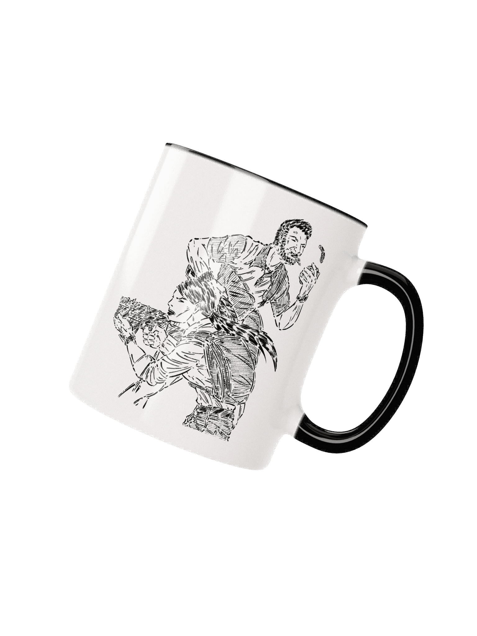 MEIFUMADO | Maeda & Sakura | Black & White Mug product image (2)