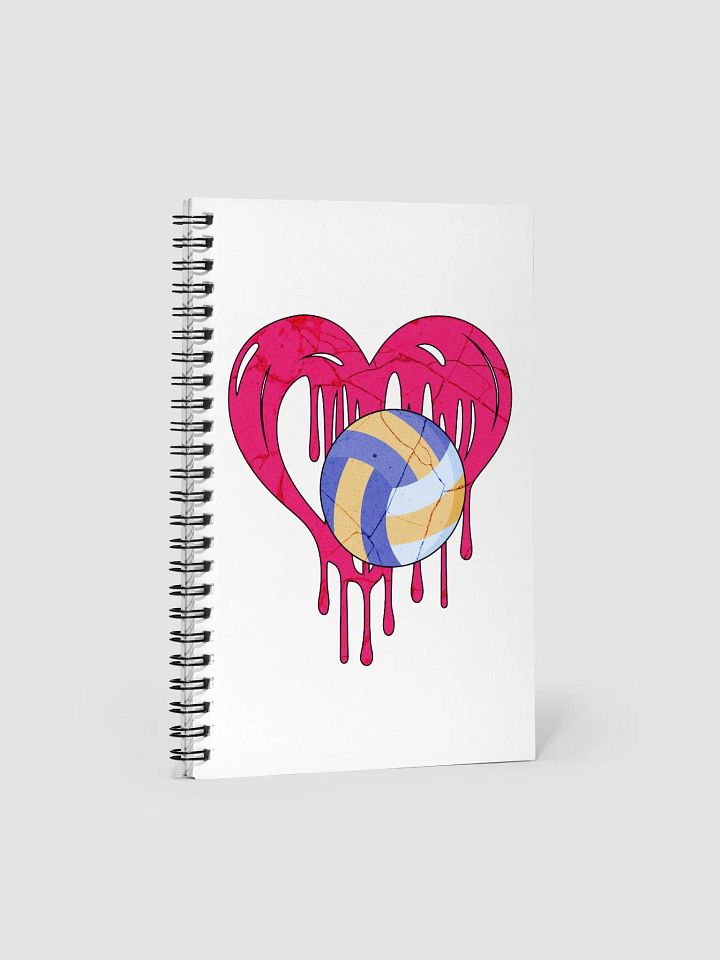 Heart Volleyball Heartfelt Spiral Notebook product image (1)