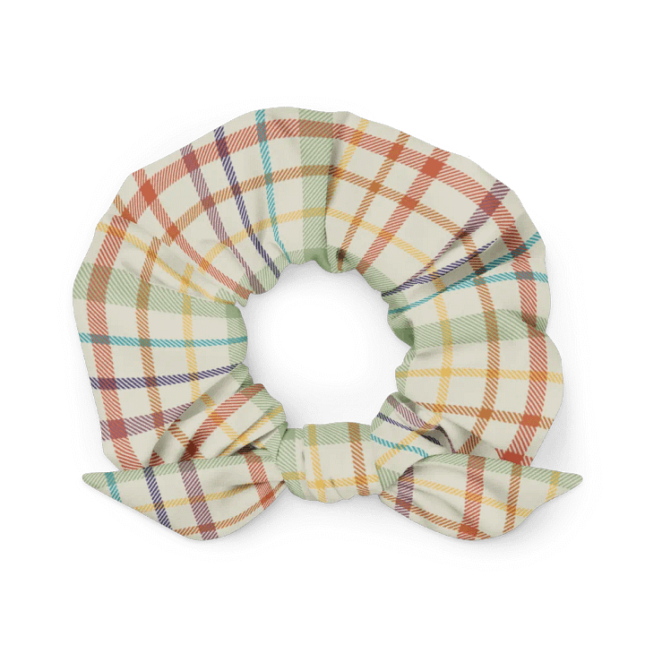 Centered Eight Color Plaid Scrunchie with Bow product image (1)
