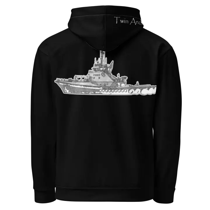 Black Foss tug Sketch Hoodie product image (1)