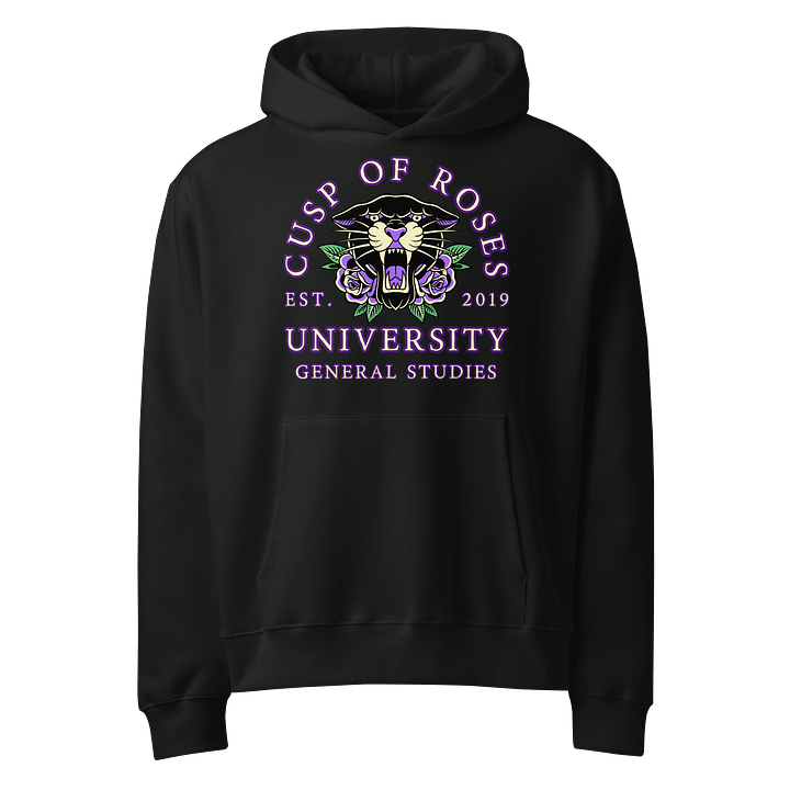 cusp of roses university | oversized hoodie product image (1)