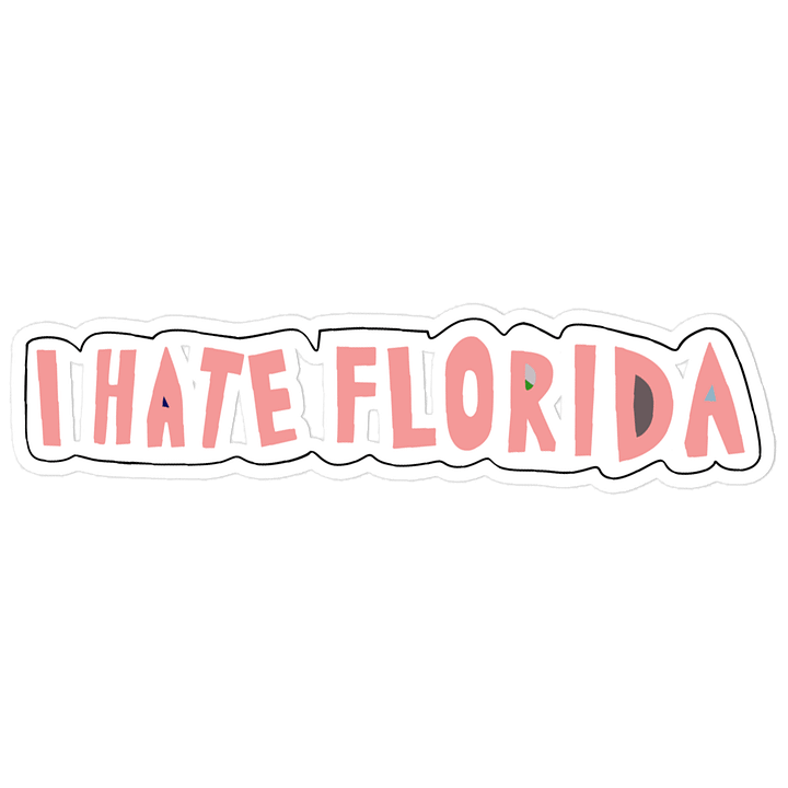I Hate Florida Sticker - Pink product image (1)