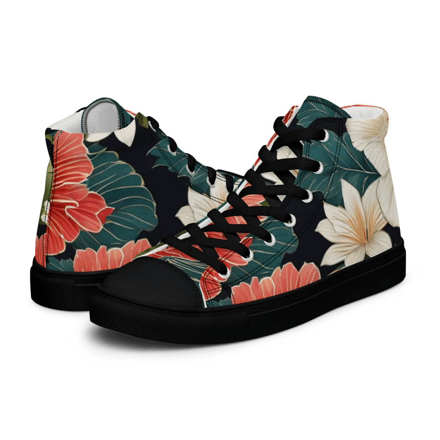Women's Floral Harmony High Top Canvas Shoes product image (10)