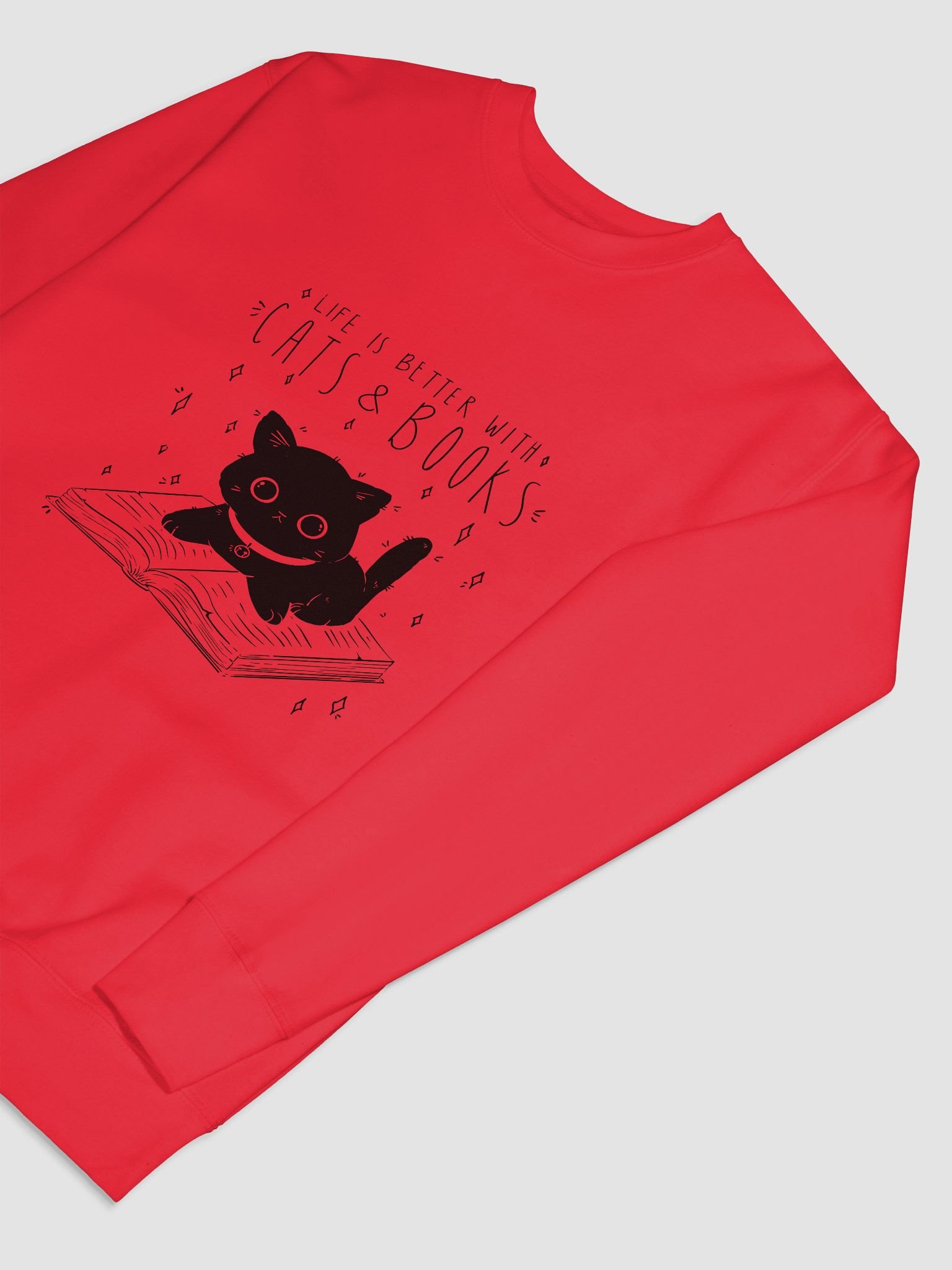 Cats and Books Premium Sweatshirt product image (7)
