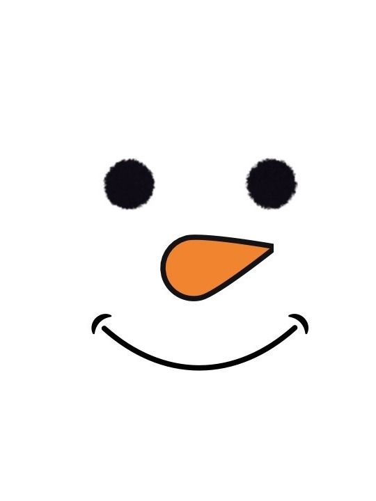 Snowman Face for Snowman Toilet Roll Project product image (1)