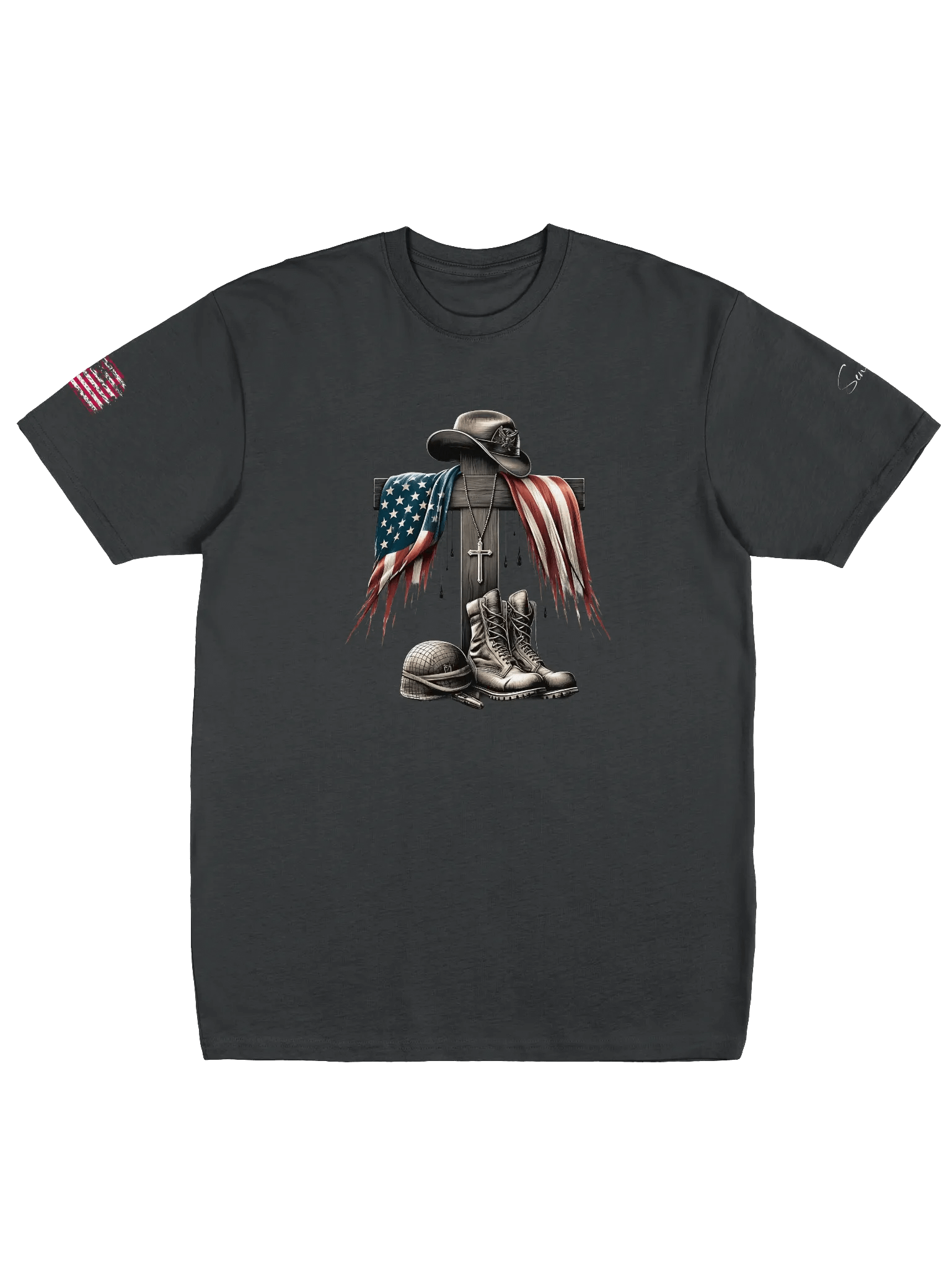Patriotic Distressed Flag Tee product image (3)