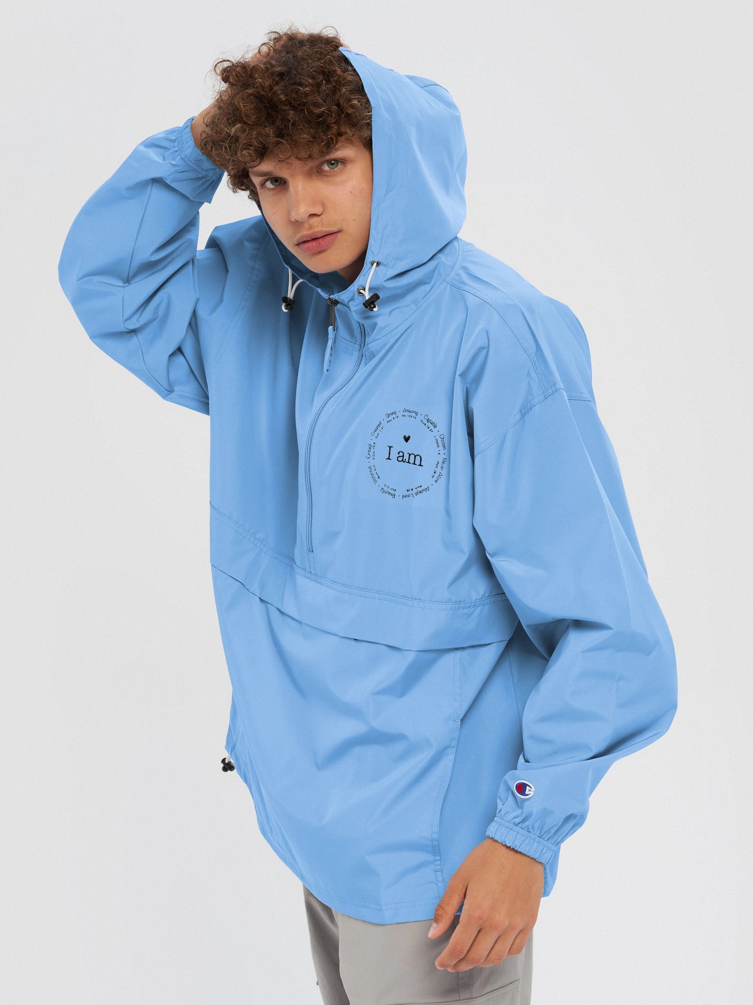 Minimalist "I Am" Empowerment Statement Champion Packable Jacket product image (1)