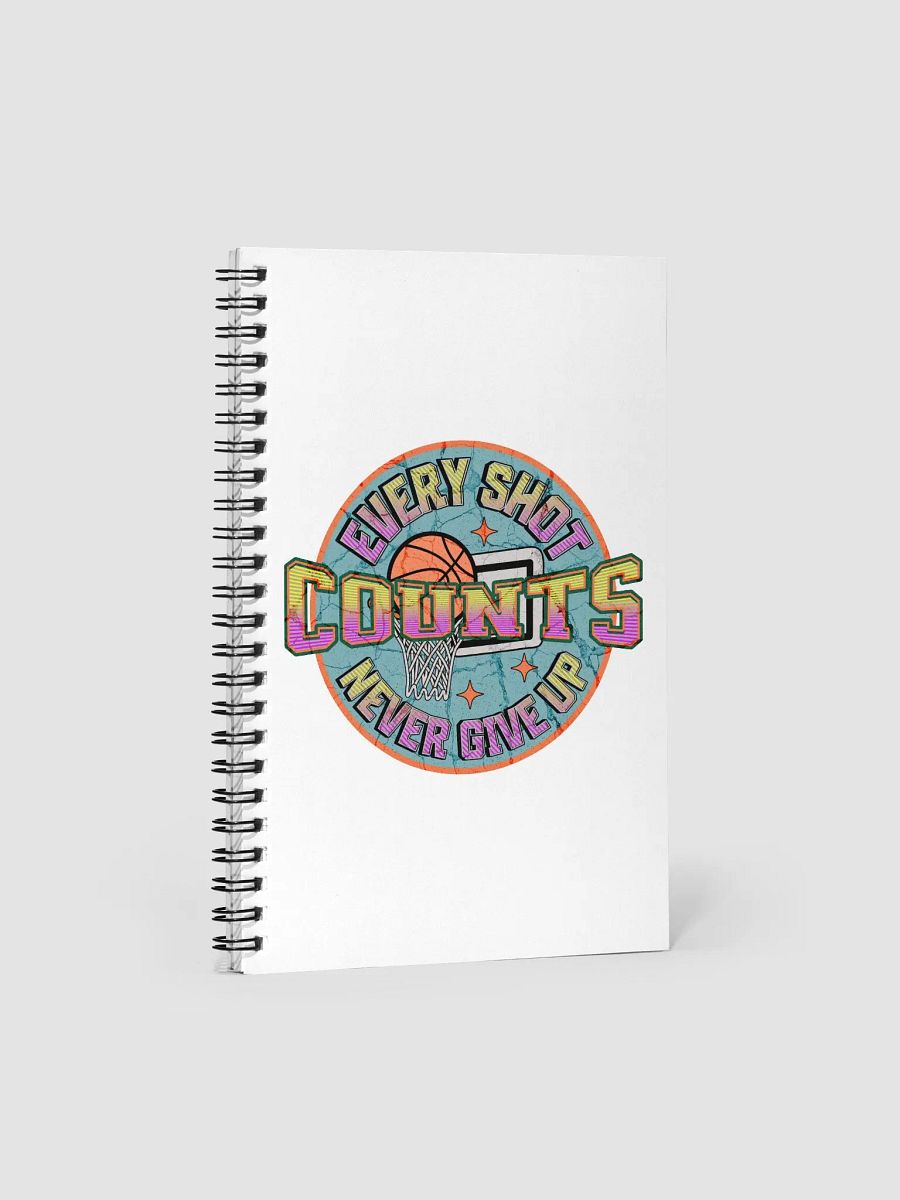 Every Shot Counts Basketball Motivational Spiral Notebook product image (1)