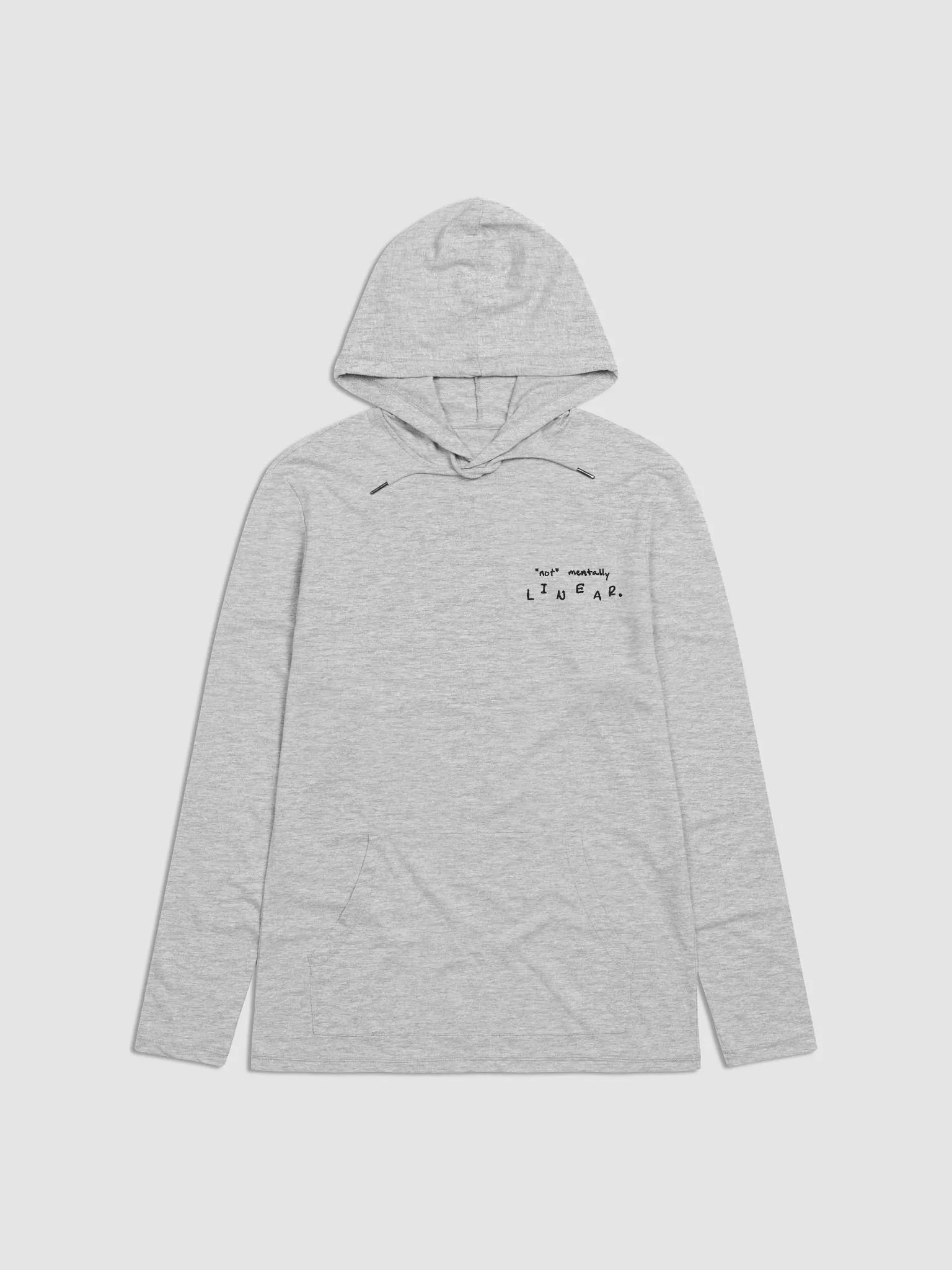 *not* mentally linear (sm. design) printed lightweight hoodie product image (2)