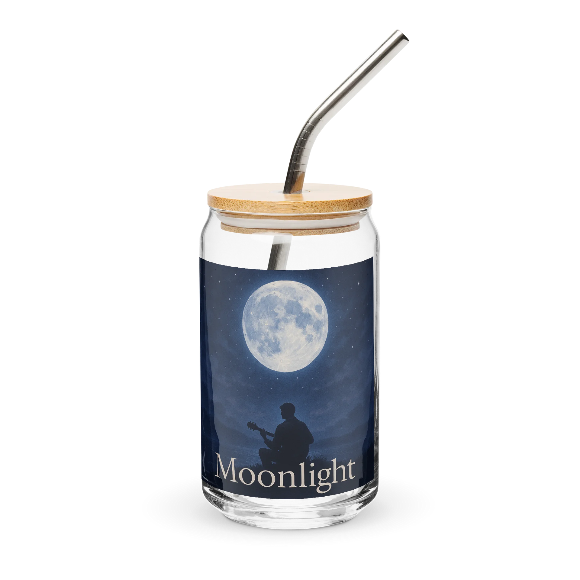 Moonlight Album Cover Can Shaped Glass + Lid & Straw - Show your Support - Drinkware product image (1)