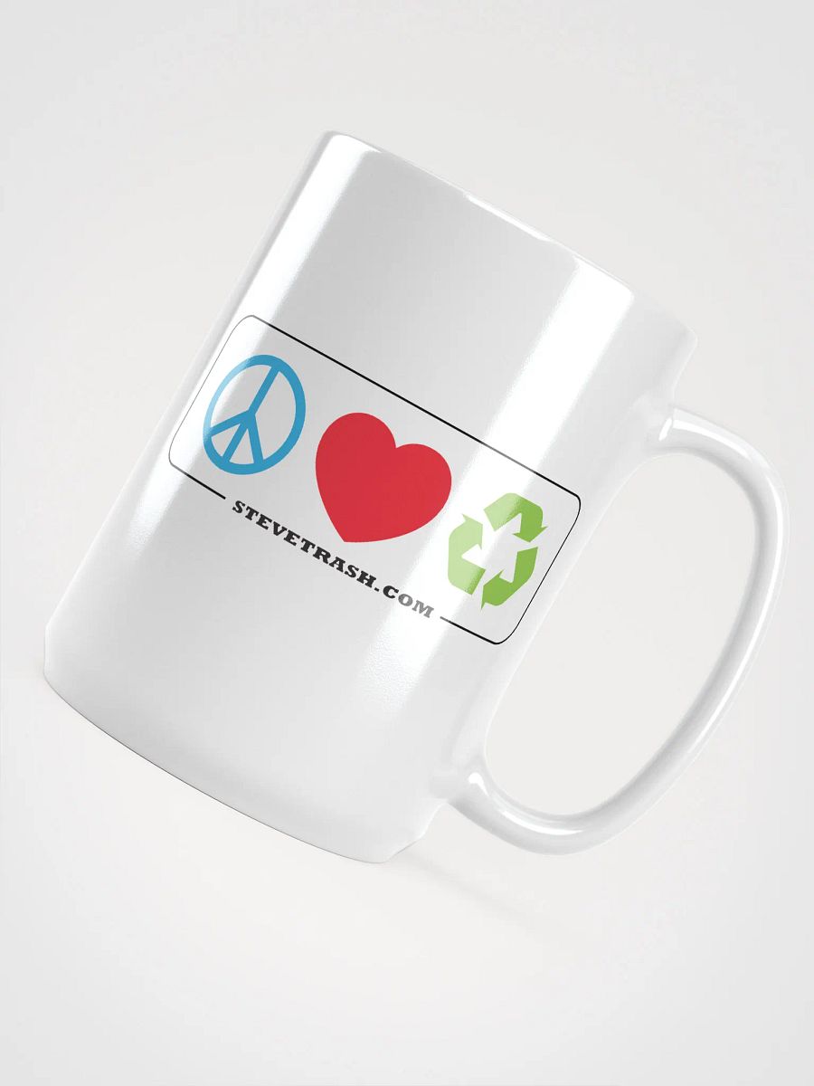 Peace Love Recycle - Glossy White Mug product image (4)