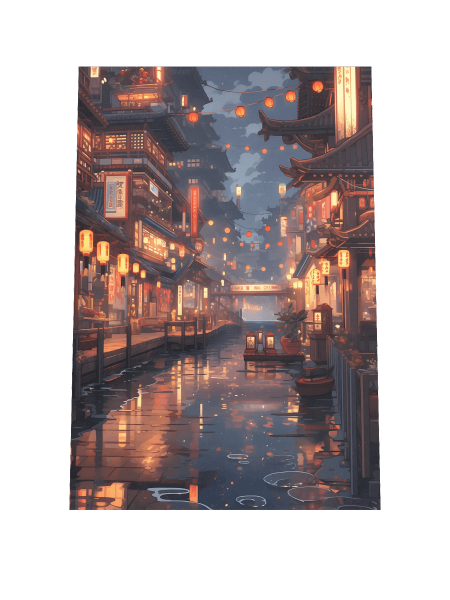 Asian City Lights Poster product image (1)