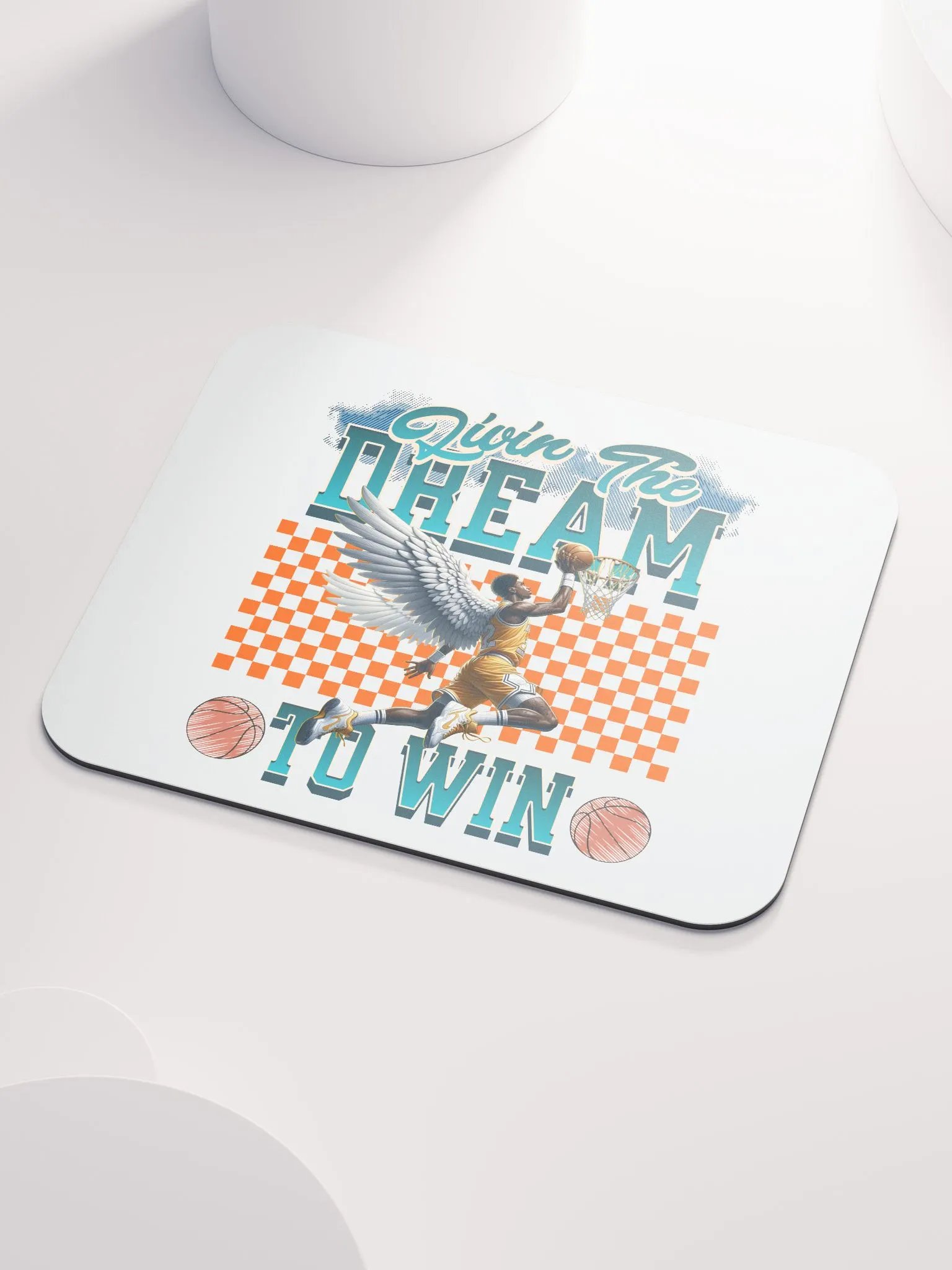 Livin The Dream To Win Basketball Dunk Mouse Pad product image (3)