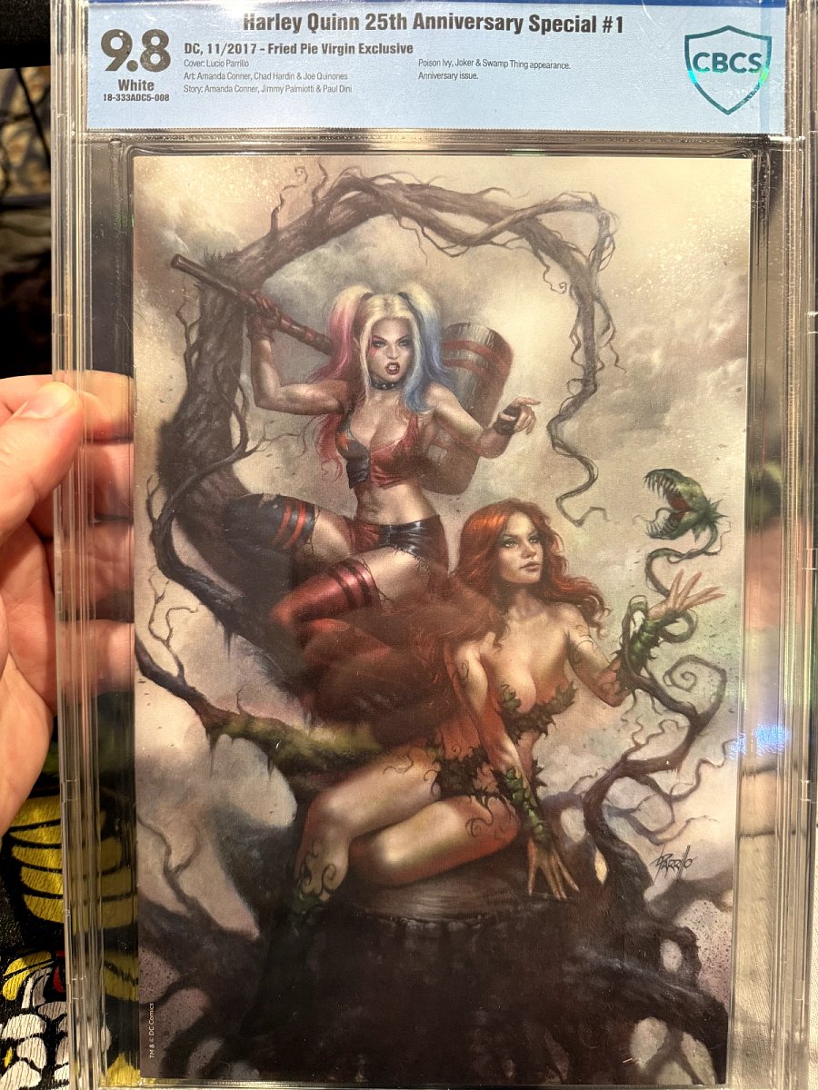 Harley Quinn 25th Anniversary Special #1 (2017) CBCS 9.8 | Fried Pie Virgin Exclusive | Lucio Parrillo Harley Quinn & Poison Ivy Cover product image (1)