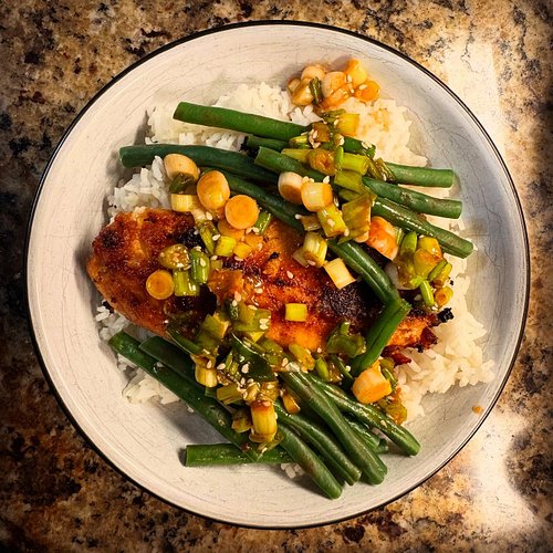 Tilapia with a Gochujang Pesto Sauce for tonight’s #strammeal