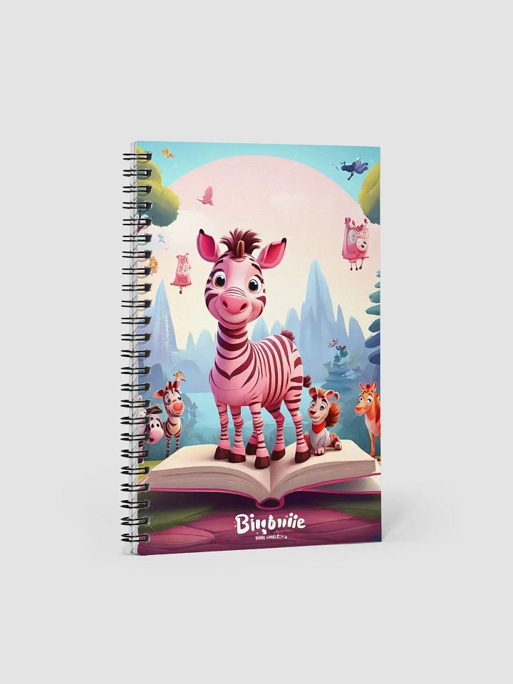 pink zebra with flower and book product image (1)