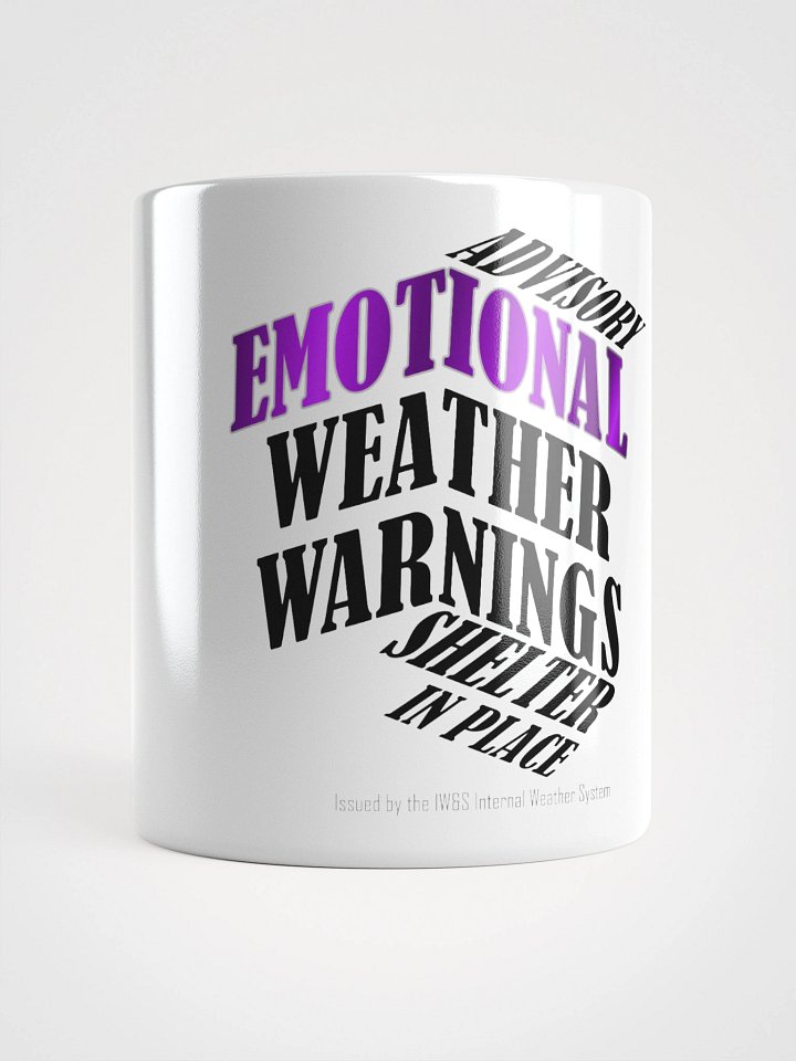 Emotional Weather Warnings Mug – IWS Advisory Series | Mental Health, Chronic Illness, Migraine Humor product image (1)