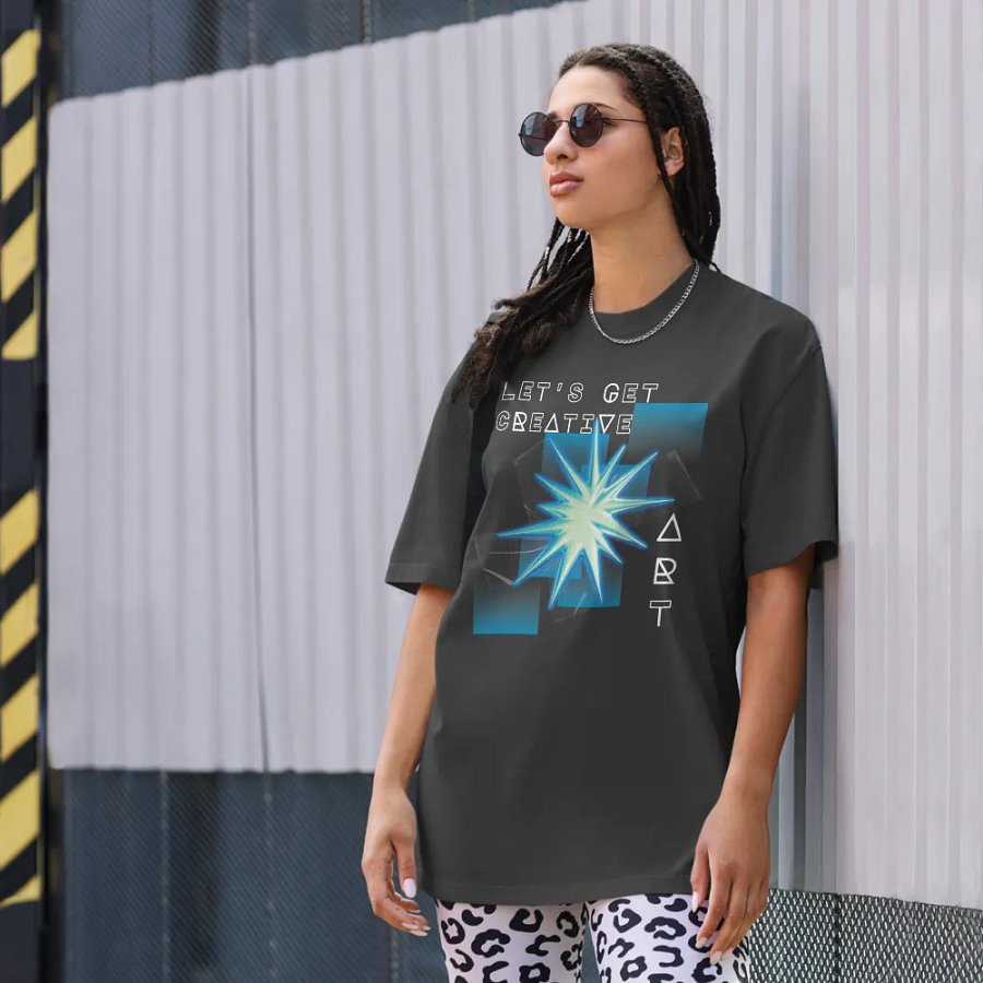 Let's get creative oversize fit t-shirt product image (10)