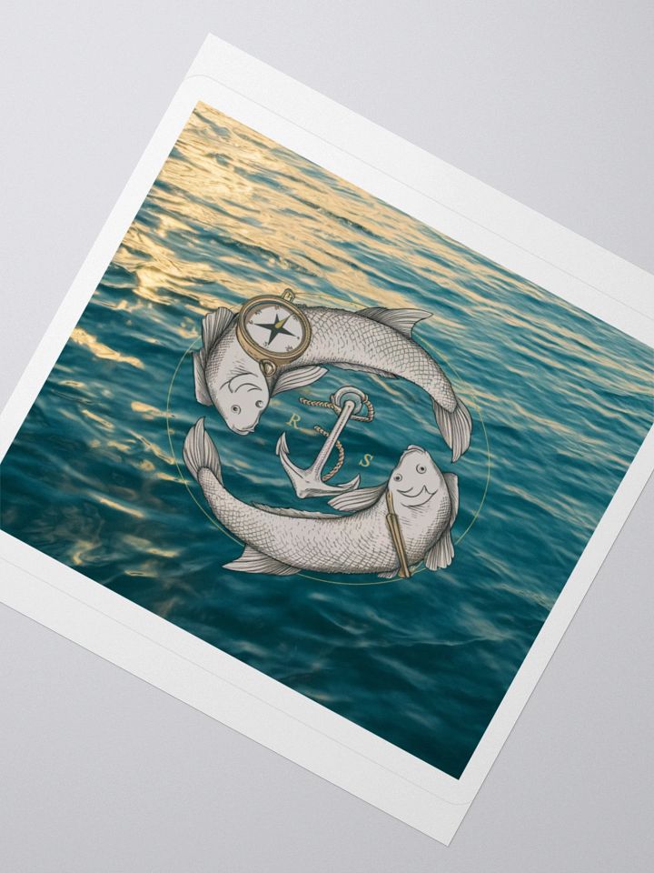 Exclusive Pisces Nautical Sticker: Dual Fish with Anchor - Perfect for Cars, Laptops, and Pisces Fans! product image (5)