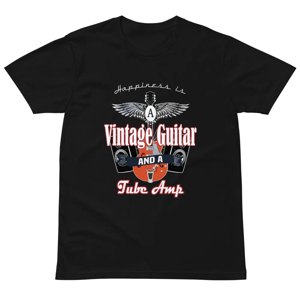 A Vintage Guitar And Tube Amp Unisex Premium T-Shirt product image (2)
