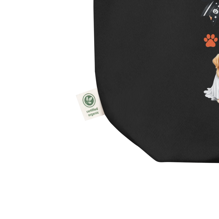 Cute Halloween Dog Ghost and Bow Tote Bag Design1 product image (3)