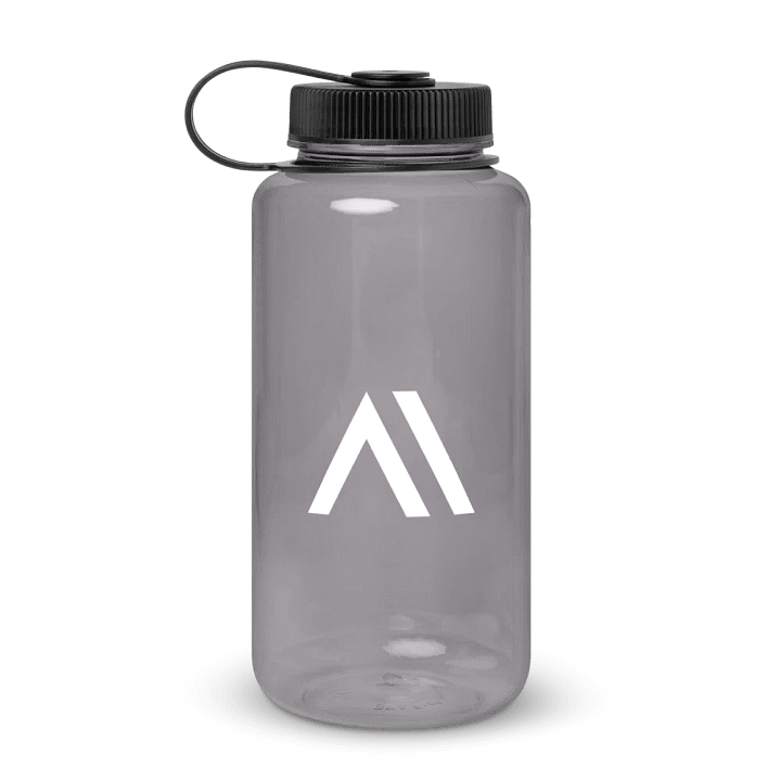 Wide Mouth Plastic Water Bottle - Charcoal product image (1)