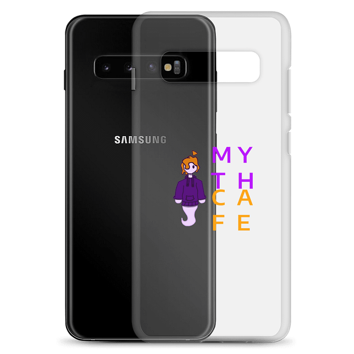 mythcafe lil logo guy clear Samsung® case product image (23)