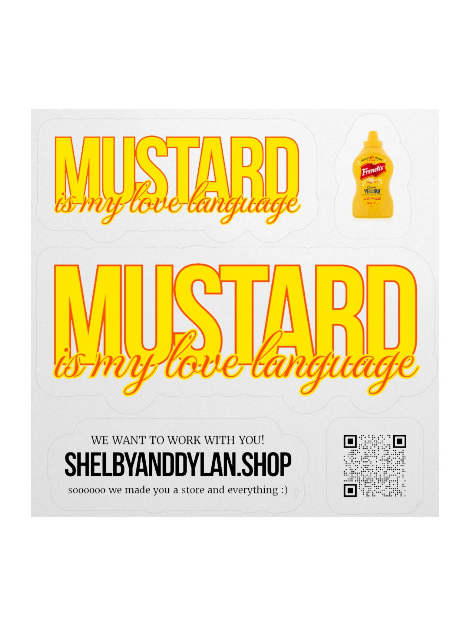 [MODIFIED] Mustard Sticker Set product image (2)