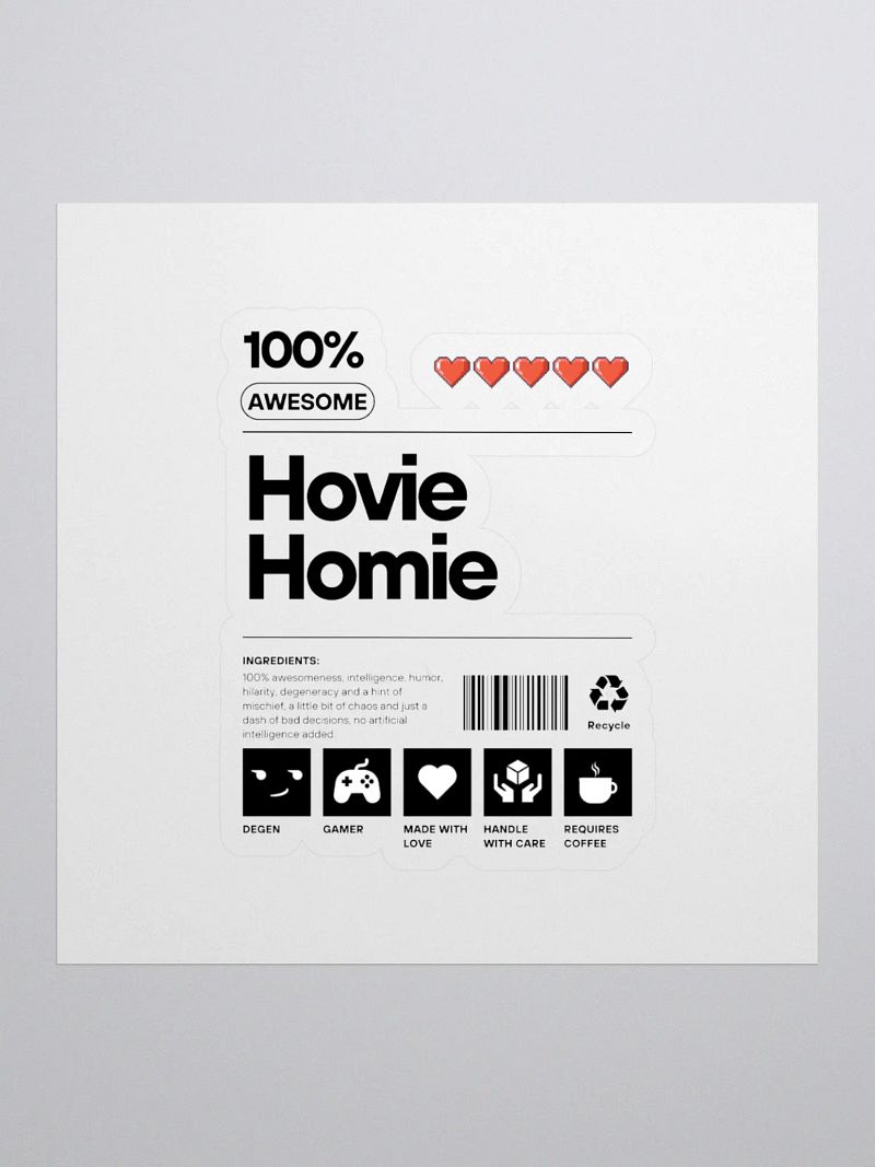 Hovie Homie Sticker
