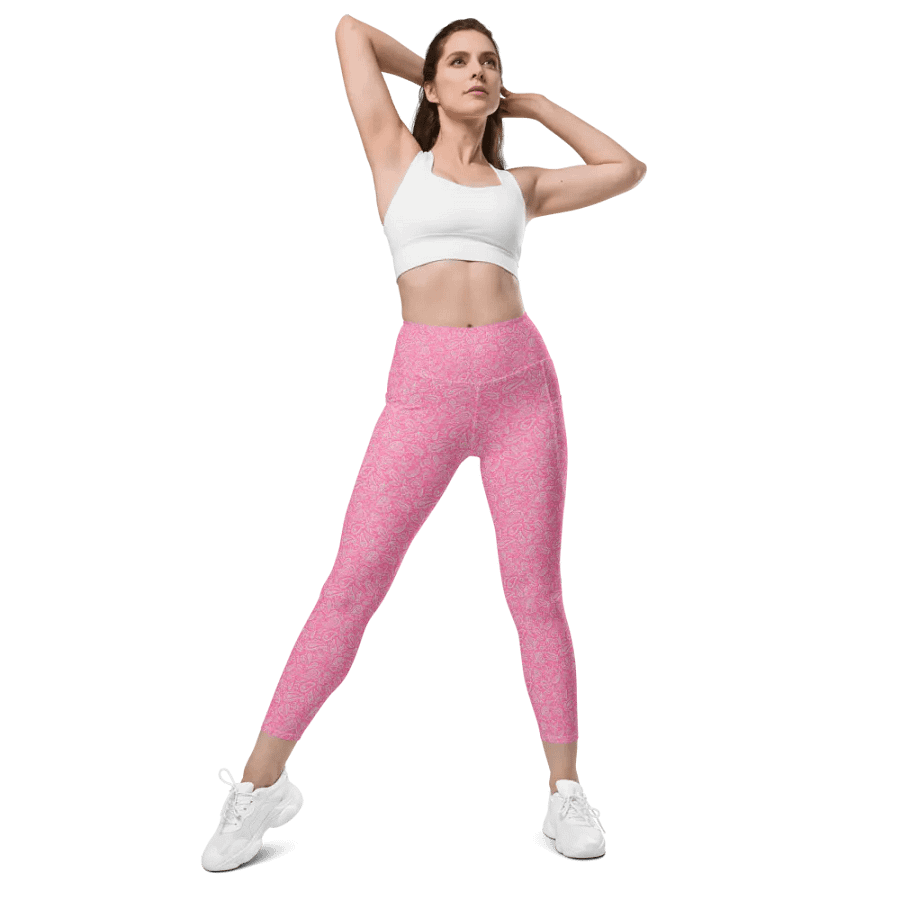 Pink Leggings w pocket product image (4)