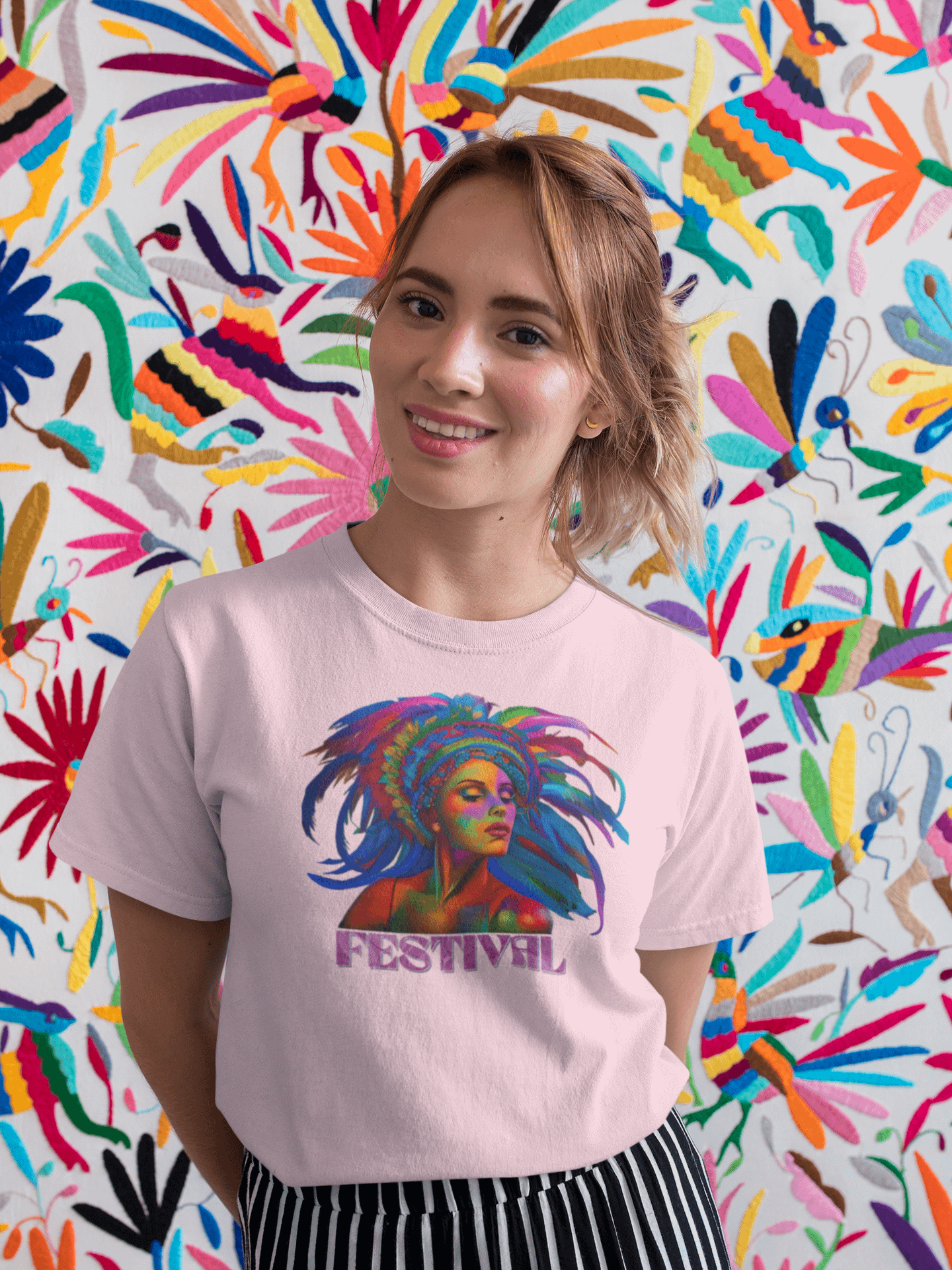Festival Dreams Feathered T-Shirt product image (71)