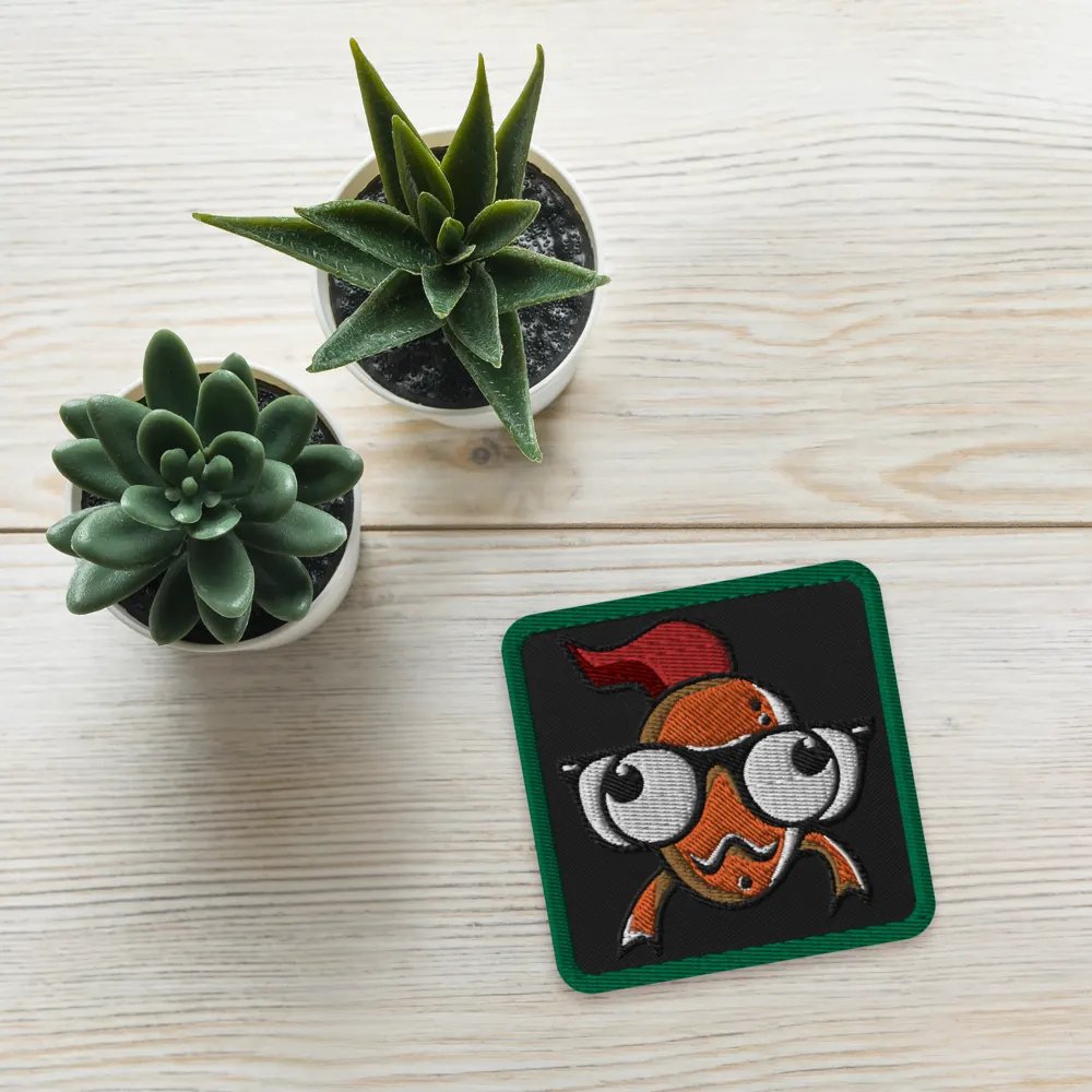 FEESH Logo Square Patch [green border] product image (4)
