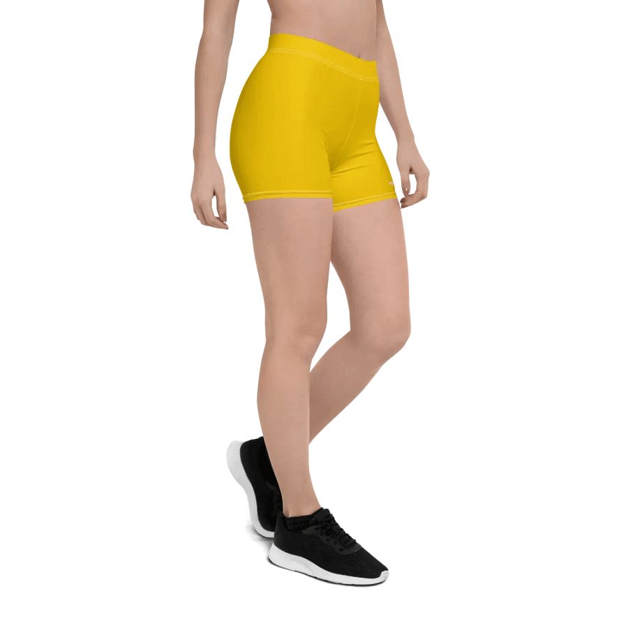 Women's Activewear - Slip Shorts Gold - Printed White Logo product image (4)