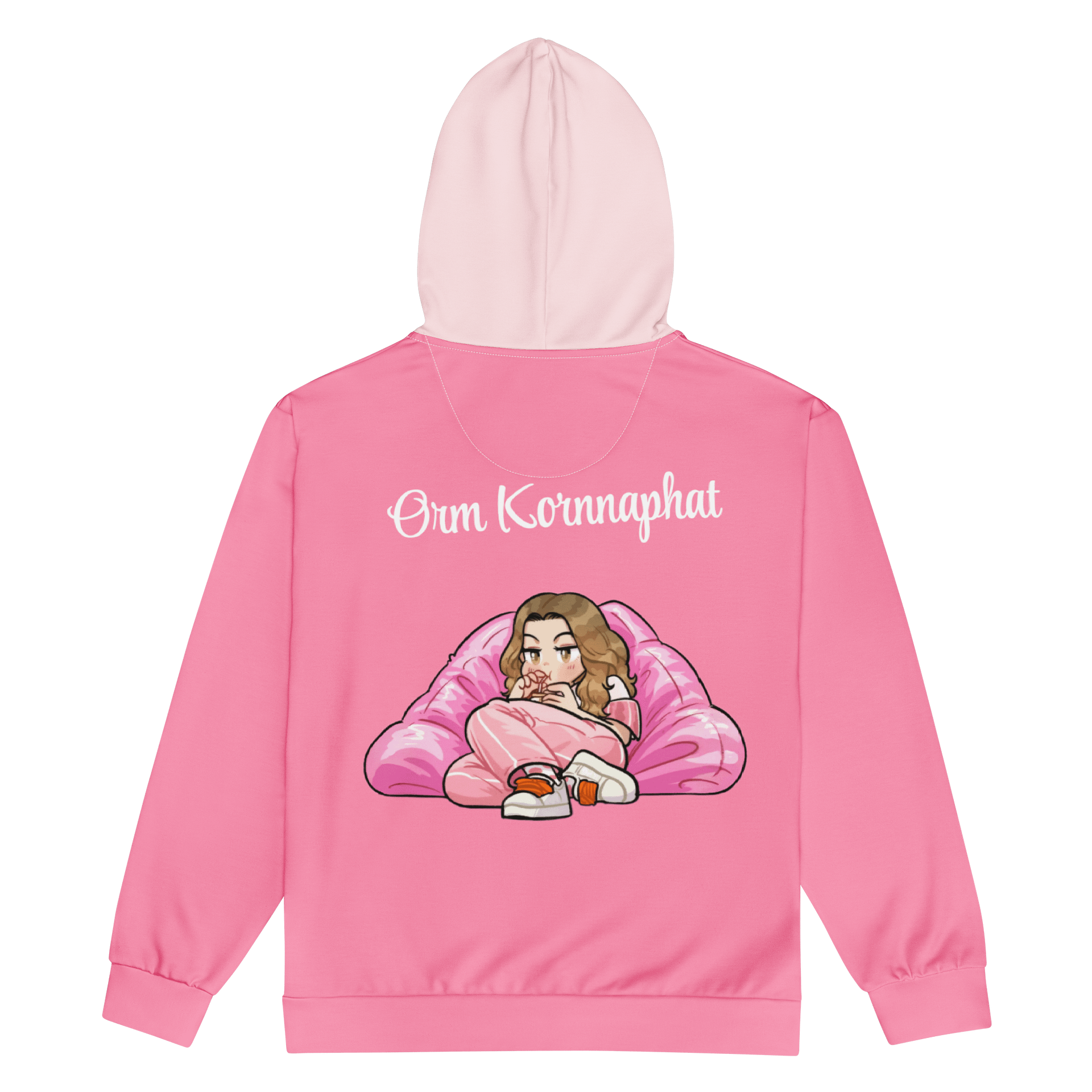 Orm Kornnaphat Girls Cup Unisex Zip Hoodie (Pink) product image (2)