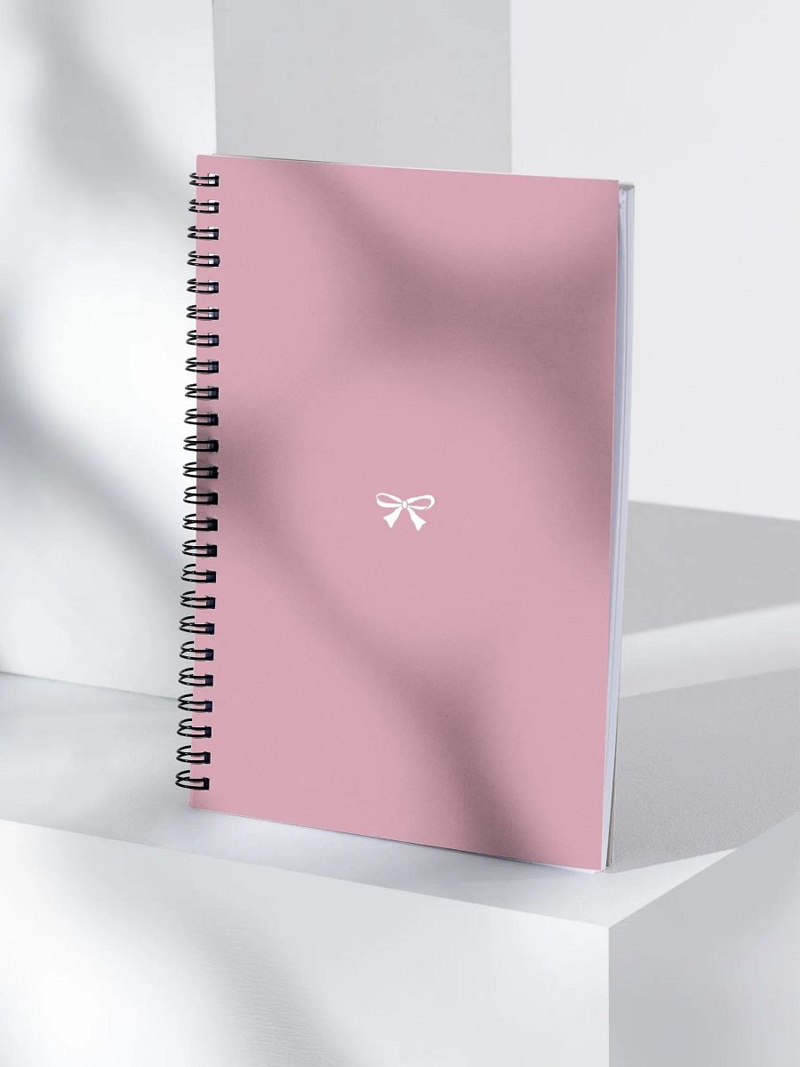 Light Summer Pink Bow Spiral Notebook product image (4)