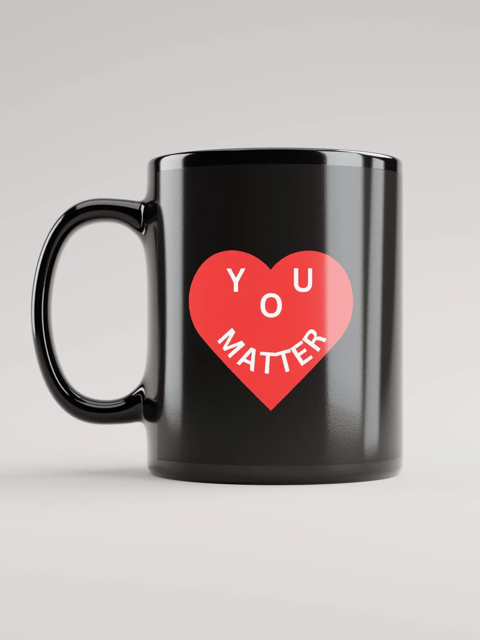 Love - You Matter : - ) Black Mug product image (6)