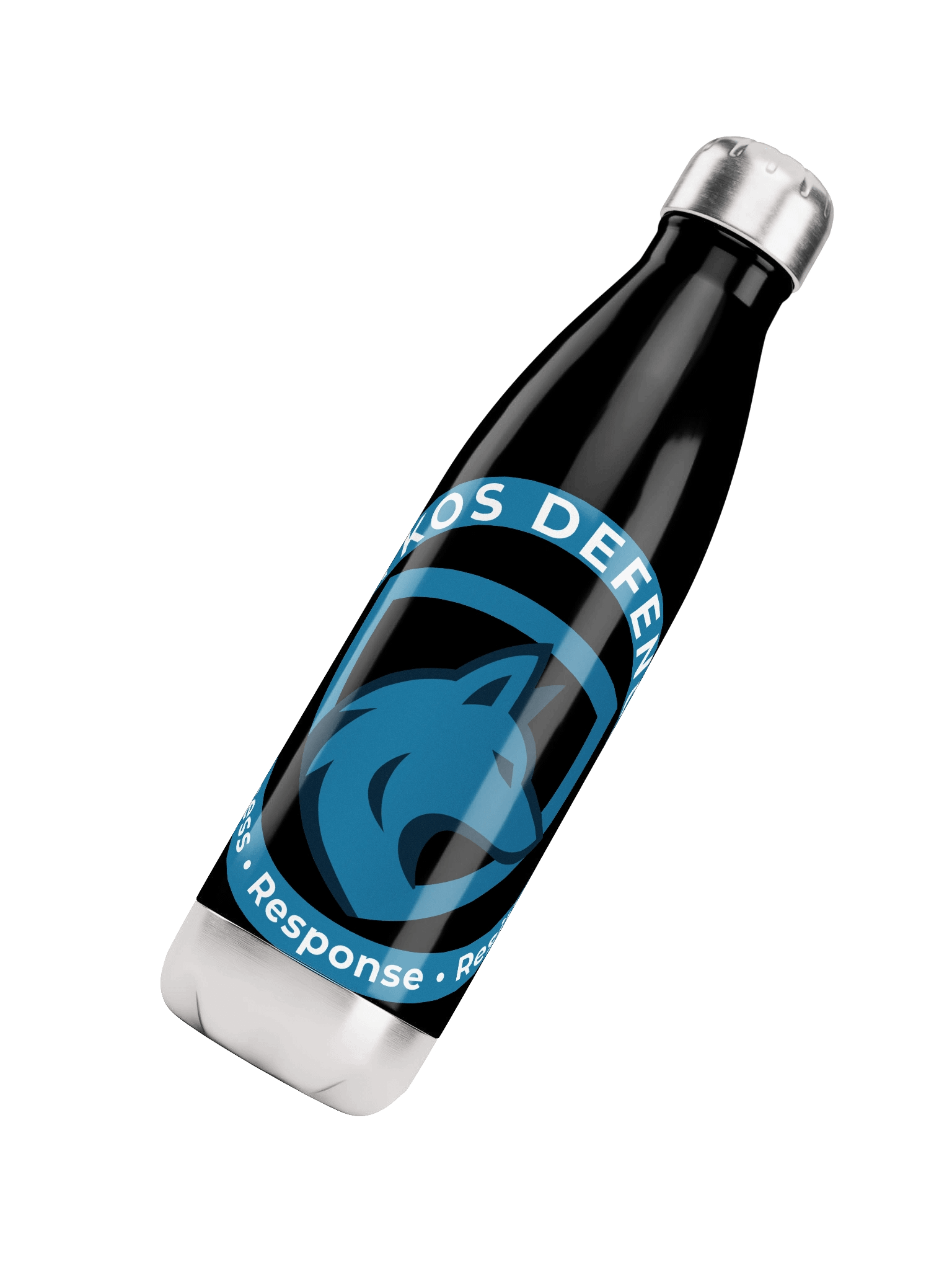 Lykos Defence Wolf Logo Stainless Steel Water Bottle product image (4)